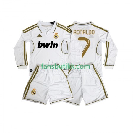 Fotballdrakt Real Madrid Cristiano Ronaldo 7 2011 2012 Barn Retro Hjemmetrøye Langermet